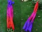 1 piece red-pink-purple real silk hand kite runner for kids play