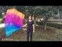 spinning silk flag poi 103cm (40") for Worship & Praise, Iridescence