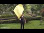 spinning silk flag poi 129cm (51") for Worship & Praise, yellow