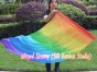 spinning silk flag poi 129cm (51") for Worship & Praise, Rainbow