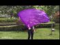 spinning silk flag poi 129cm (51") for Worship & Praise, purple