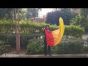 spinning silk flag poi 174cm (68") for Worship & Praise, Fire