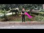 spinning silk flag poi 103cm (40") for Worship & Praise, pink