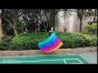 spinning silk flag poi 129cm (51") for Worship & Praise, long side Iridescence