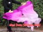 1 pair 1.1m (43") magenta fading silk fan veils for kids