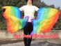 1 pair 1.1m (43") Rainbow+ long stripes silk fan veils for kids