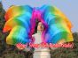 1 pair 1.1m (43") Rainbow+ long stripes silk fan veils for kids