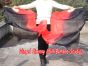 1 pair 1.1m (43") black-red long stripes silk fan veils for kids