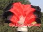 1 pair 1.1m (43") black-red long stripes silk fan veils for kids