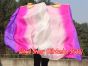 1 pair 1.1m (43") white-pink-purple long stripes silk fan veils for kids