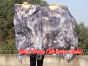 1 pair 1.1m (43") black+white silk fan veils for kids