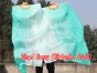 1 pair 1.1m (43") peacock green fading long side silk fan veils for kids