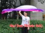 1 Piece long side white-pink-purple 2.3m (90") dance silk veil poi