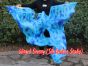 1.5m (59") tie-dye belly dance silk fan veil Blue Moon