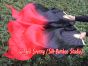 1 pair 1.1m (43") black-red silk fan veils for kids