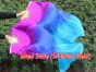 1 pair 1.1m (43") purple-blue-turquoise silk fan veils for kids