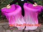 1 pair 1.1m (43") magenta fading silk fan veils for kids