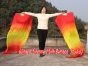 1 pair 1.8m (71") red-orange-yellow-orange-red belly dance silk fan veils