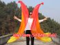 1 Piece Fire 1.8m (71") dance silk veil poi