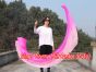 1 Piece long side pink fading 2.3m (90") dance silk veil poi