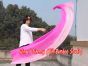 1 Piece long side pink fading 2.3m (90") dance silk veil poi