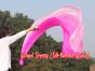 1 Piece long side pink fading 2.3m (90") dance silk veil poi