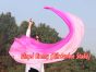 1 Piece long side pink fading 2.3m (90") dance silk veil poi