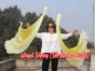 1 Piece yellow fading 1.8m (71") circular dance silk veil poi