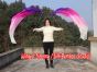 1 Piece purple-pink-light pink-white 1.35m (53") dance silk veil poi