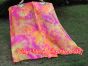 1 pair Sakura 3G tie-dye belly dance silk fan veil