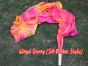 1 pair Sakura 3G tie-dye belly dance silk fan veil