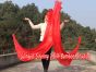 1 Piece red 2.3m (90") dance silk veil poi