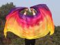 1 piece Glamor tie-dye stripes 5 Mommes belly dance silk veil 