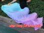 1 pair 1.8m (71") pastel (turquoise-blue-purple) belly dance silk fan veils