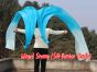 1 Piece turquoise fading 2.3m (90") dance silk veil poi