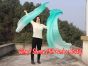 1 Piece peacock fading 2.3m (90") dance silk veil poi