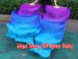 1 pair 1.8m (71") purple-blue-turquoise belly dance silk fan veils