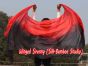 1 piece black-red 5 Mommes colorful belly dance silk veil 