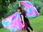 1 piece Mermaid Fantasy tie-dye 5 Mommes belly dance silk veil 