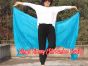 1 piece turquoise 5 Mommes belly dance silk veil 