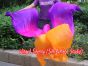 1 pair 1.8m (71") Golden Violet belly dance silk fan veils