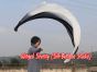 1 Piece black-white 1.8m (70") dance silk veil poi