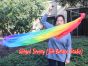 1 Piece Rainbow 1.35m (53") dance silk veil poi