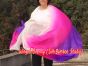 1 piece white-pink-purple 5 Mommes colorful belly dance silk veil 