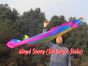 1 Piece Rainbow plus 1.8m (70") dance silk veil poi