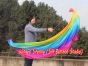 1 Piece Rainbow plus 1.8m (70") dance silk veil poi