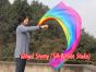 1 Piece Rainbow plus 1.8m (70") dance silk veil poi