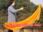 1 Piece orange 1.35m (53") dance silk veil poi