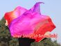 1 pair 1.5m (59") red-pink-purple belly dance silk fan veil