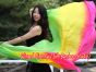 1 piece pink-yellow-green 5 Mommes colorful belly dance silk veil 